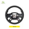 Compatible with 2020+ Land Rover Defender 110/90: Carbon Fiber Nappa Steering Wheel with Alcantara Paddle Shifters & Clock Spring.