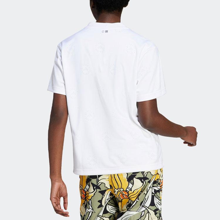 Adidas Solid Color Logo Crew Neck T-Shirt Women Tops White HS4244