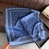Simulation Silk Geometric Polka Dot Printing Silk Scarf Square Scarf High-end Shawl Sunscreen Neck Small Square Scarf Headscarf Scarf Women