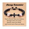 Baseball Basketball Football Soccer Gifts, Natural Stone Baseball Cross Prayer Bracelets for Teen Ideas with Message Gift Card