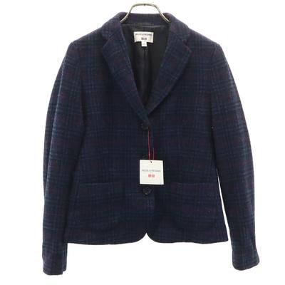 Αχρησιμοποίητο INES DE LAFRESSANGE συνεργασία Καρό μοτίβο tweed ραμμένο σακάκι Γυναικείο Μεταχειρισμένο