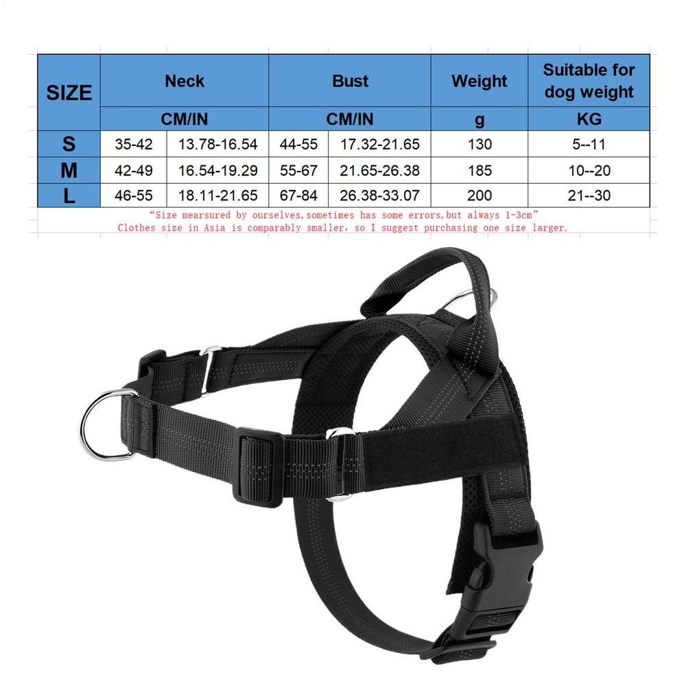 No Pull Dog Harness Breathable Mesh Adjustable Anti-Choke Escape Proof No-Pull Dog Harness For Daily Walking Training Weekend