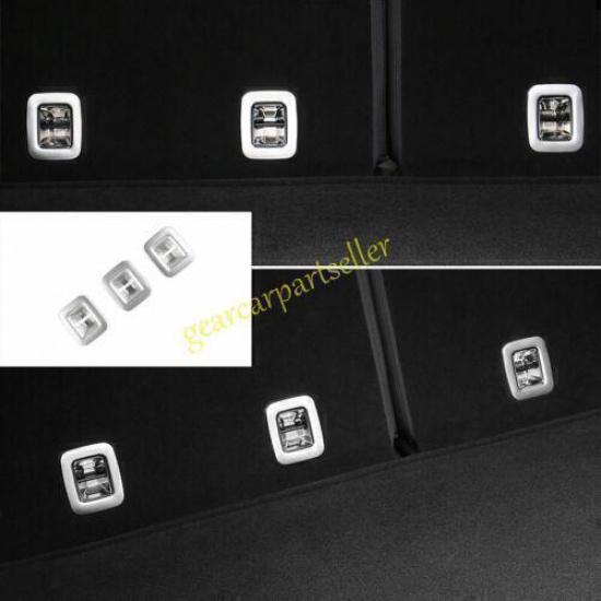 For Jeep Cherokee 14-2022 Matte Silver Rear Seat Backrest Frame Cover Trim 3PC