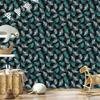 Turquoise Feathers Wallpaper for the Background of the Living Room and Bedroom 50x1000