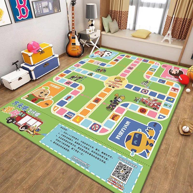 Car Play Mat for Boys and Girls Highway City Traffic-Themed Rugs for Kids Toy Cars Kids Rugs for Playroom Non-Slip Kids Play Rug