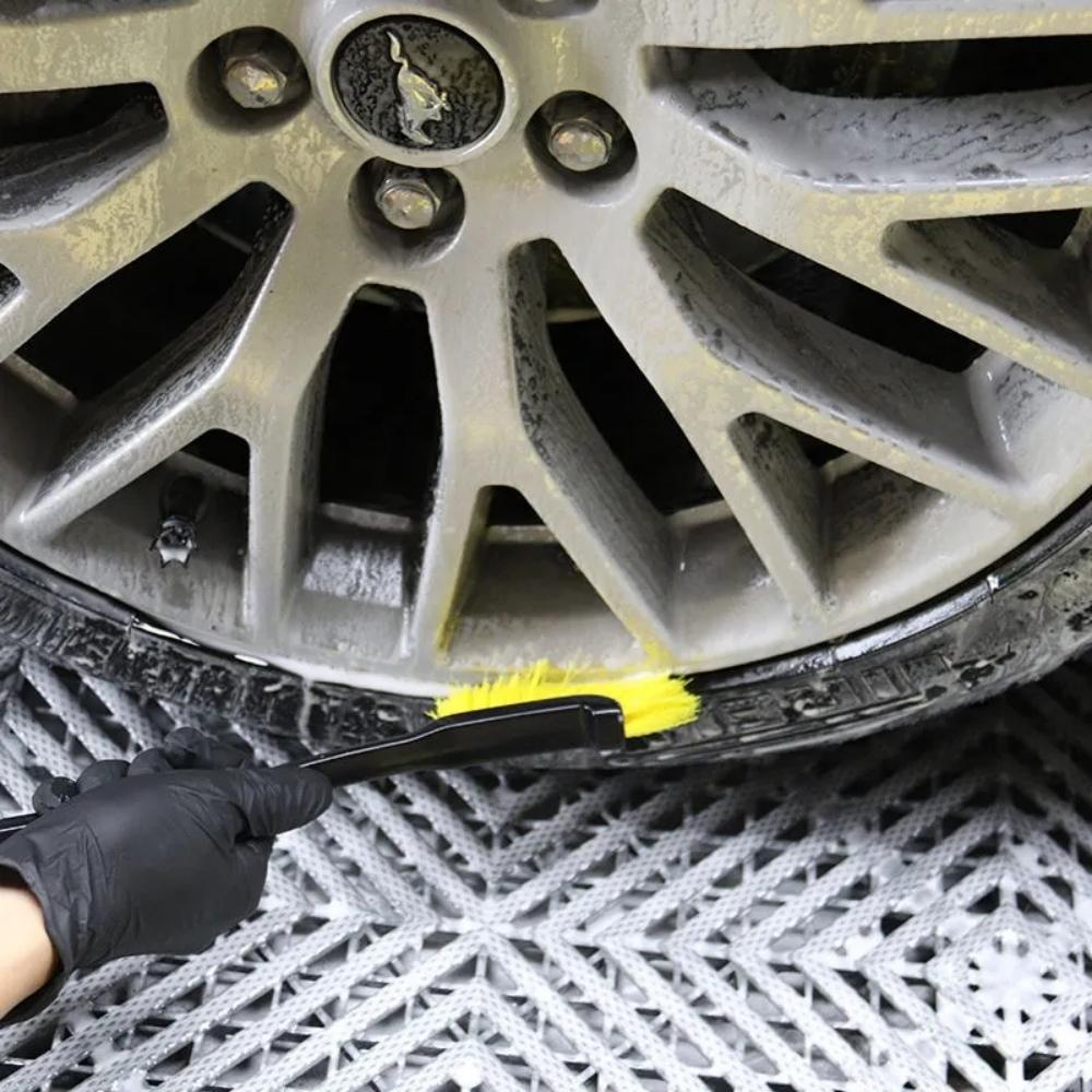 Auto-Rad-Reifen-Felgen-Detaillierungsbürste, LKW-SUV-Radwasch-Reinigungs-Detailbürsten mit Kunststoffgriff, Autowasch-Reiniger-Werkzeuge