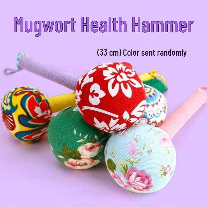 1-Pc Mugwort Meridian Massage Hammer: Neck, Cervical, Shoulder Therapy Tool 31cm