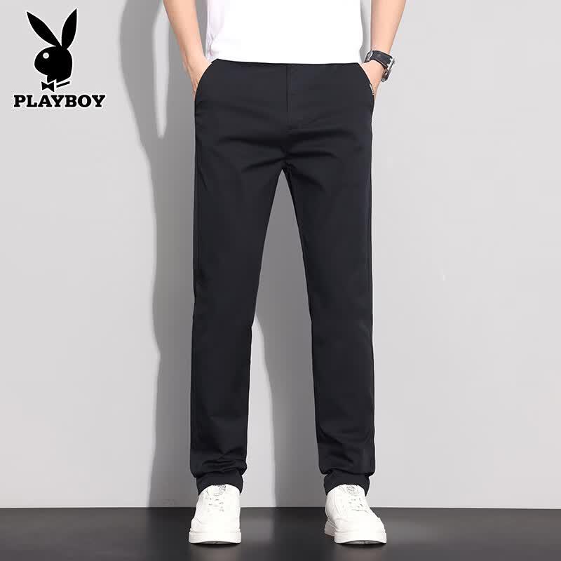 PLAYBOY Men's Straight-Leg Casual Business Pants