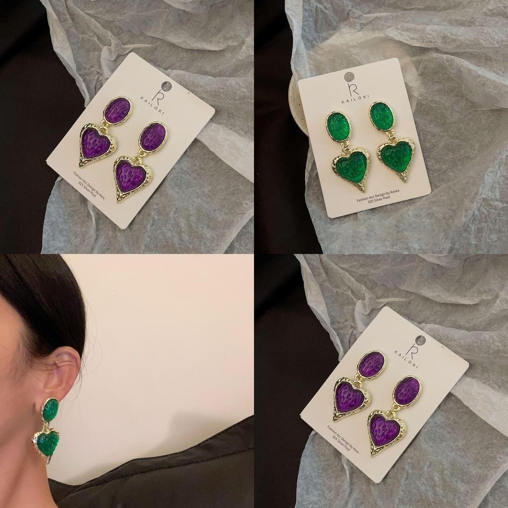 Unique Heart Earrings 2023 Trendy Geometric Alloy Jewelry In Stylish Colors