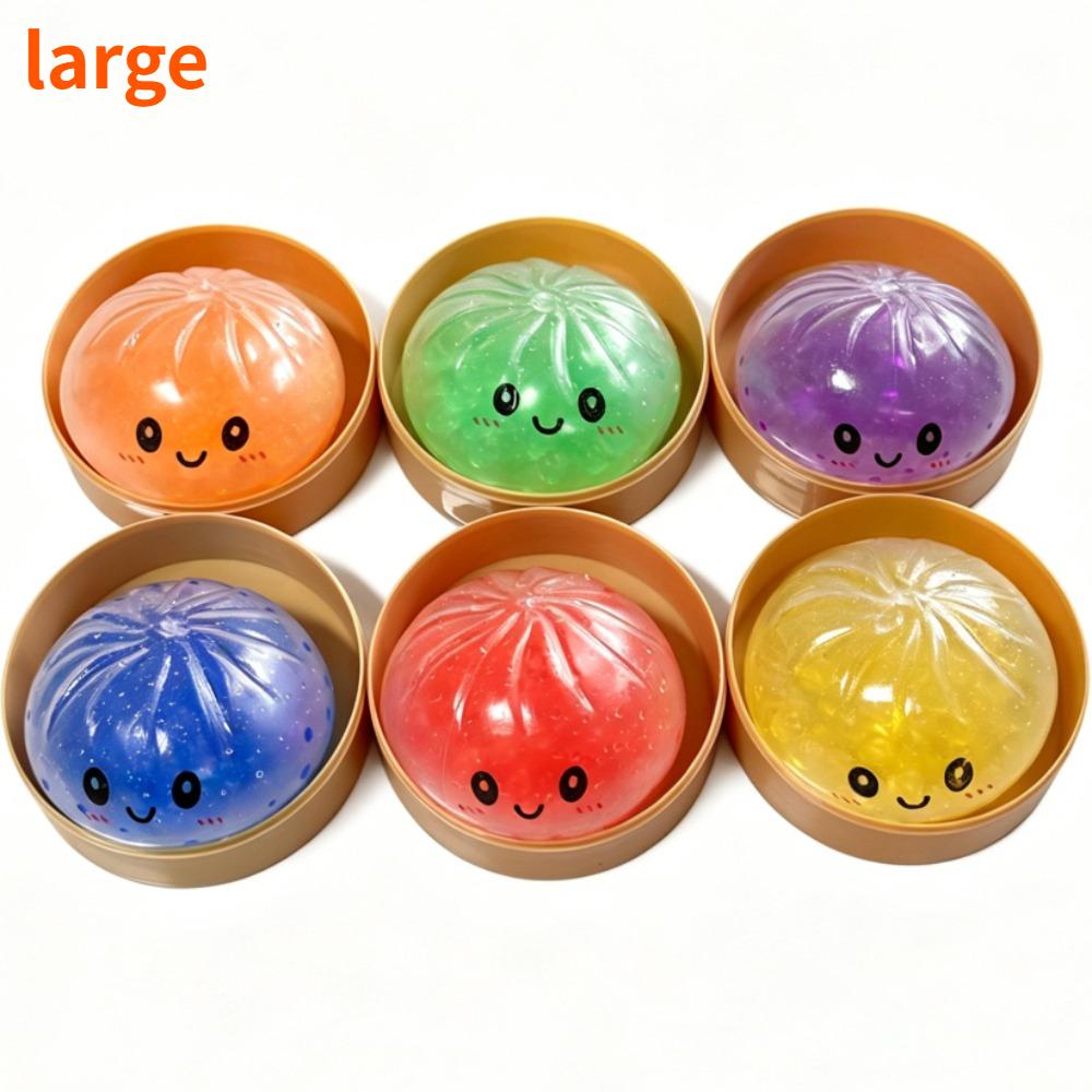 Hot Glitter Dumpling Squishy Maltose Series With Box Dumplings Sensory Squeeze Toy For Stress Relief Random Color