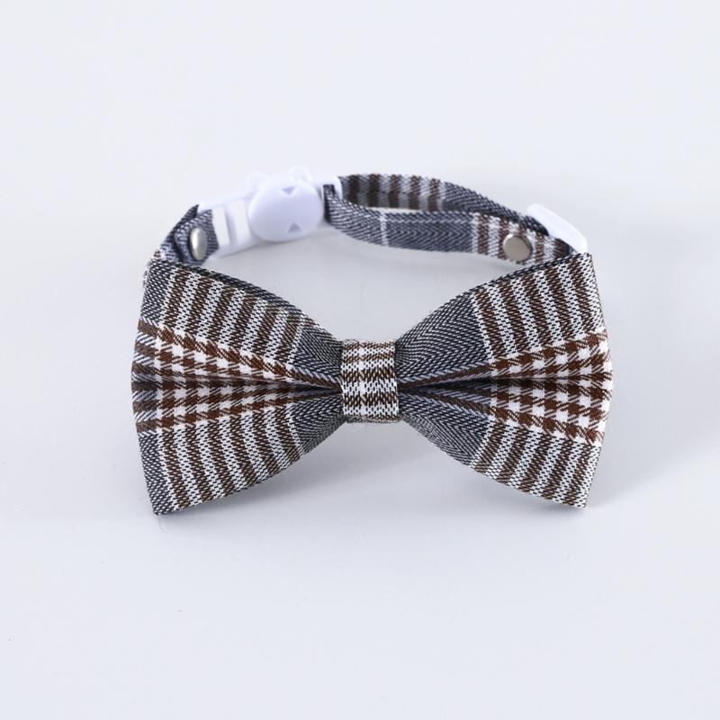 2PCS Adjustable Cat Collar Christmas Party Dogs BowTie Collar Pet Breakaway Necktie Collar Pet Festival Party Supplies