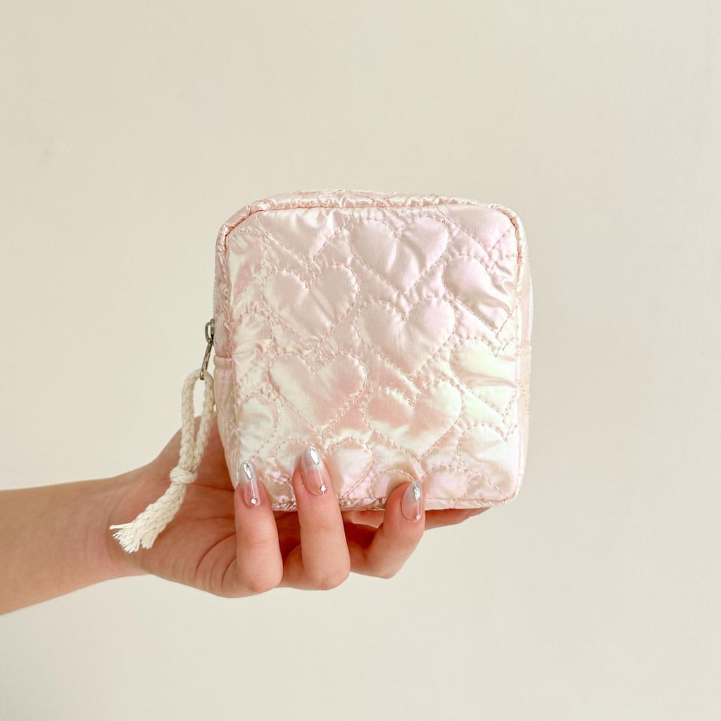 Travel Cosmetic Storage Bag With Butterfly Knot Pattern For Women And Teens