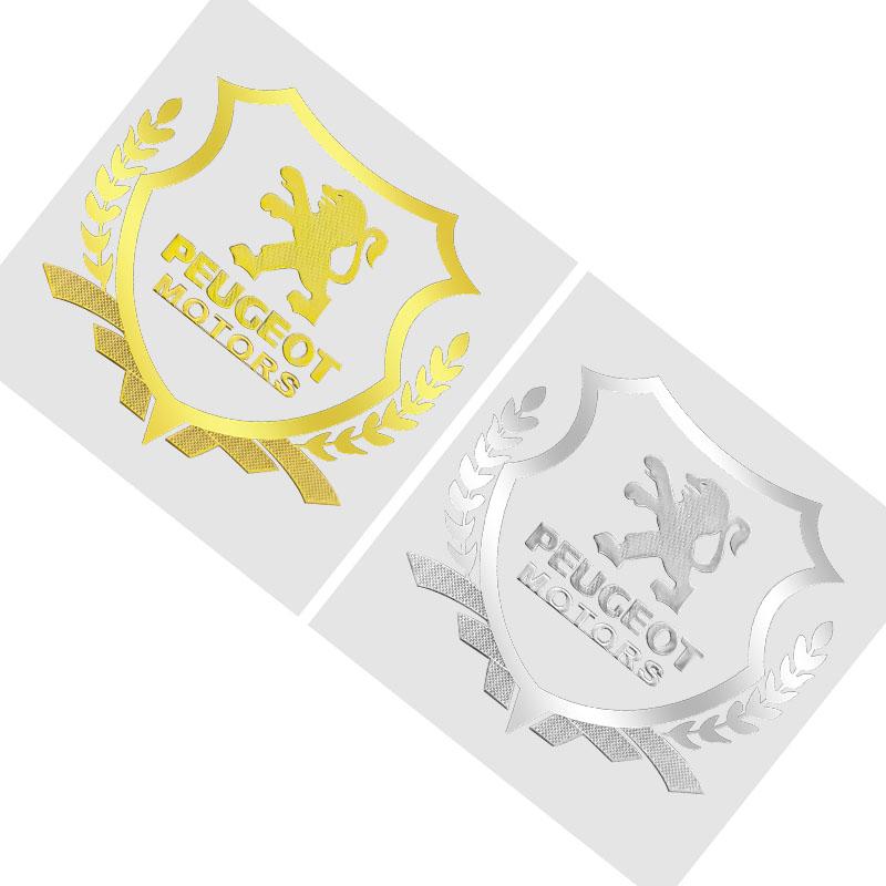 1Pcs Car Body 3D Stickers Wheat Ears Styling Emblem Auto Decoration For Peugeot 308 408 508 RCZ 208 3008 2008 206 207 108 406 407 408 206 207 306 307