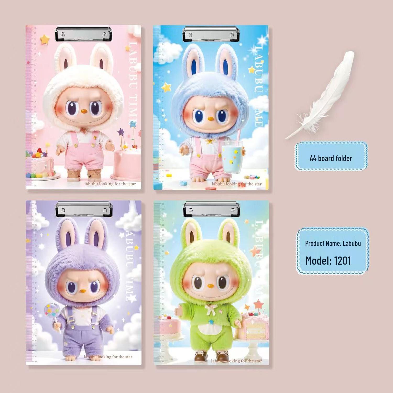Langlangshan Little Yokai A4 Clipboard: Pig Monster Anime Hard Pad for Students