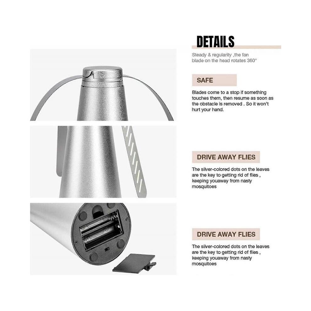 Tabletop Fly Killer Fan, Flies and Mosquito Killer Fan, Multi-Insect Blades Repellent Flies Mosquitoes Gnats, Outdoor and Indoor, Mosquito Killer Fan