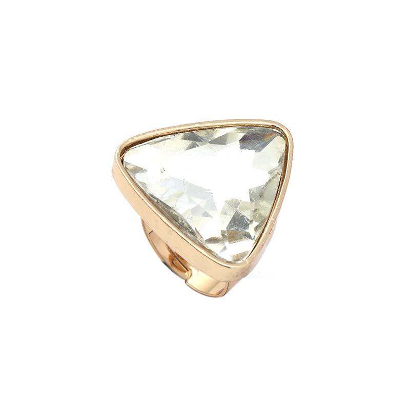 Geometric Triangle Luxury Open Ring in Niche Design Style Adjustable Open