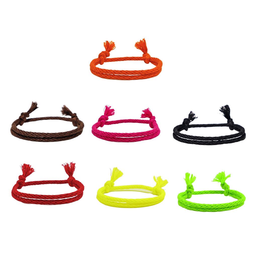 Braided Bracelet Adjustable Woven Rope String Hand Chain Cord Birthday Holiday Wedding Work Dating Trendy Jewelry for