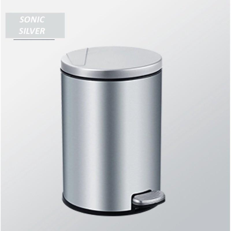 6L/8L/12L Household Large Capacity Rubbish Bin Auto Soft Close Stainless Steel Dustbin Minimalist Design Trash Bin