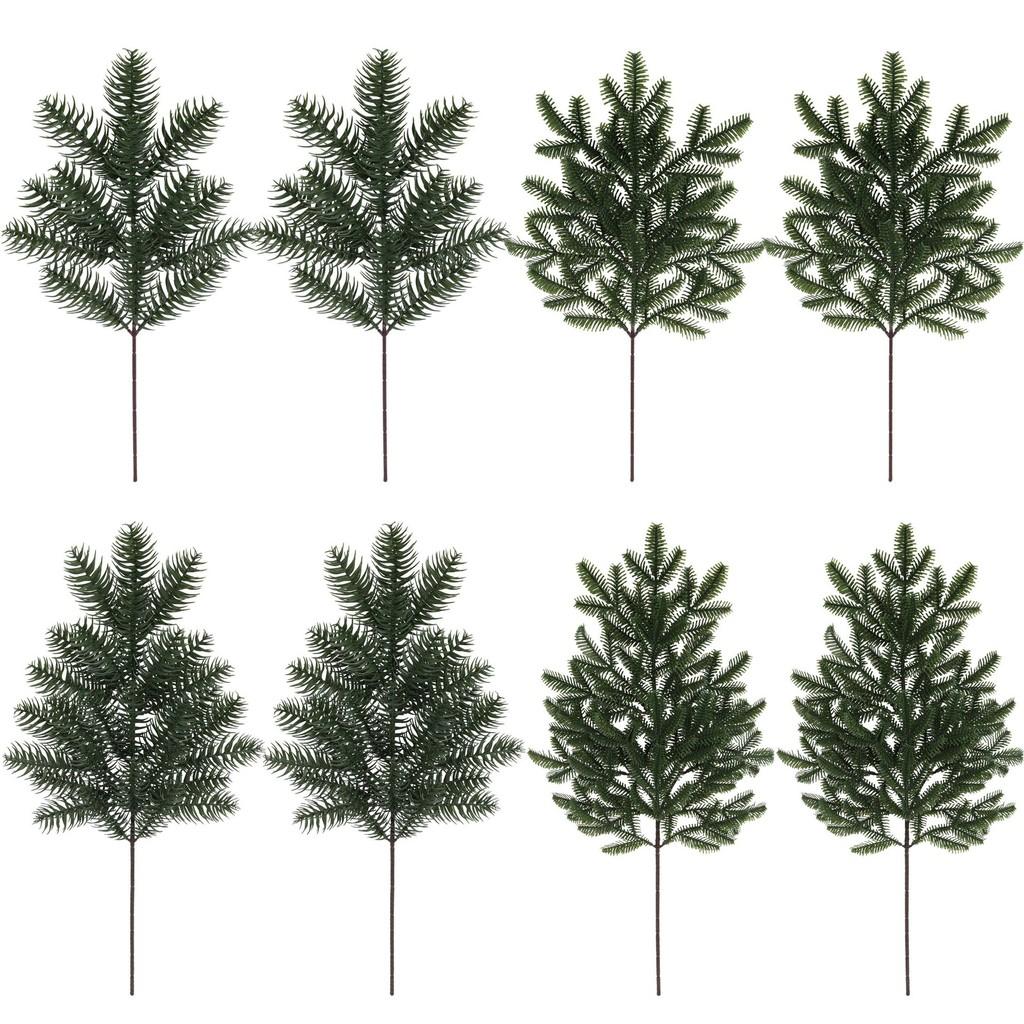 Fake Pine Needle Branches With Durable Plastic Construction For Festive Decorations And Gift Displays