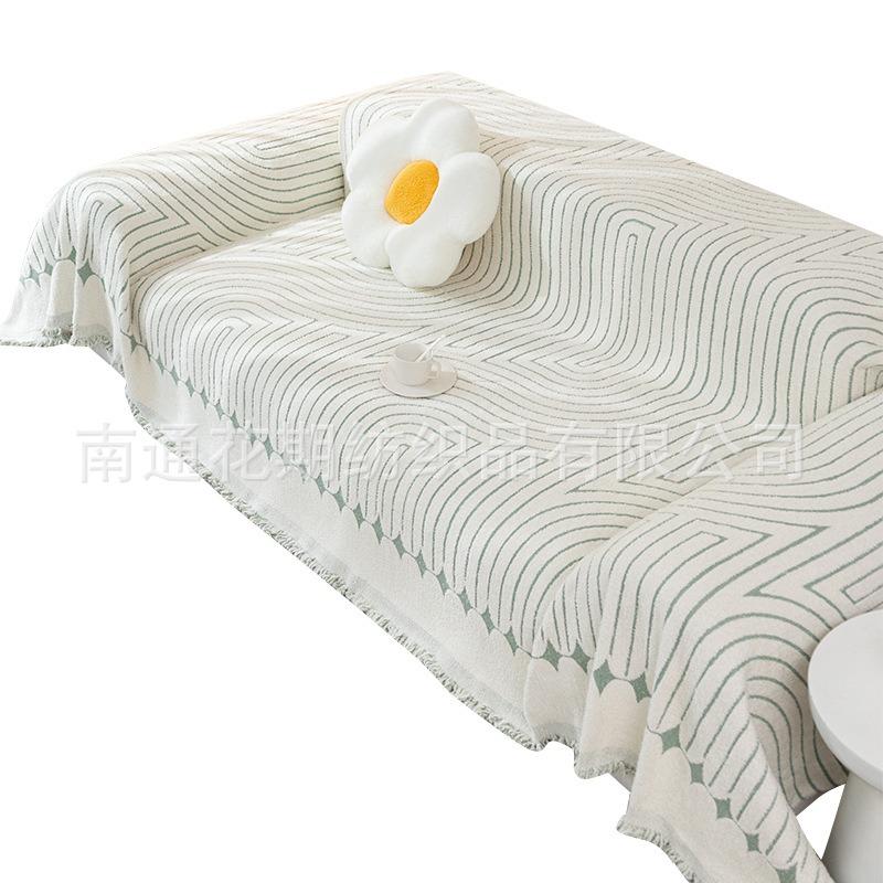 New plush anti-cat claw sofa cover cloth tofu block sofa full cover towel winter thickened sofa towel