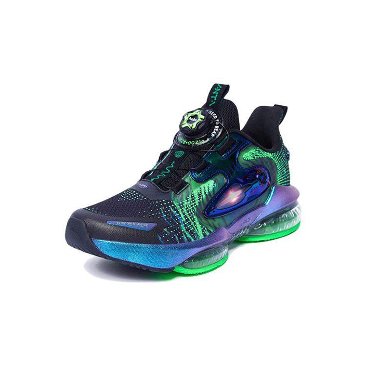 Anta Kids UFO 4.0 Eye Of Heaven Cushioning Night Light Non-Slip Shock Absorbing Wear-Resistant Breathable Low-Top Running Shoes 312235588R-1