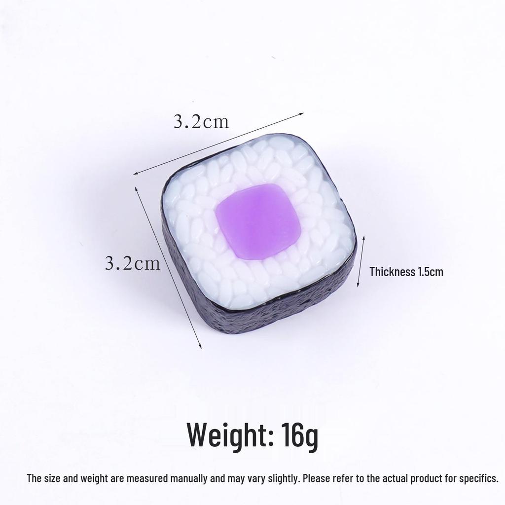PVC Sushi Onigiri Keychain: Japanese Cuisine Nori-Wrapped Rice Bag Charm