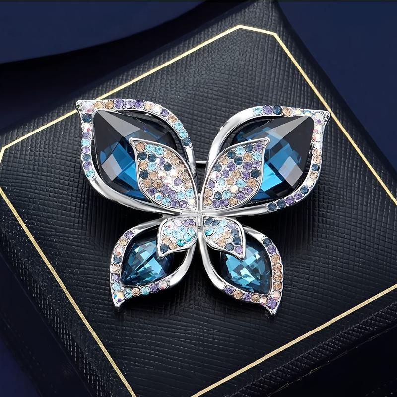 Elegant Butterfly Brooch, High-end Women's Exquisite Crystal Butterfly Brooch, Niche Design Sense Brooch