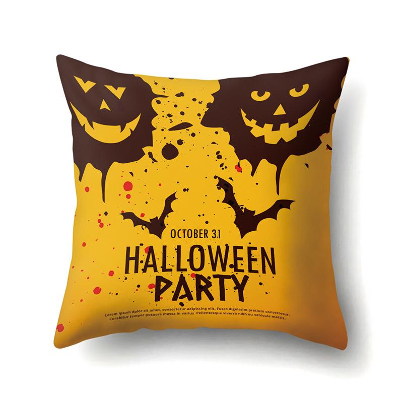 Halloween Pillow Cover Car Waist Pillow Pumpkin Sofa Cushion Cover Office Home Living Room Pillow Cover Premium