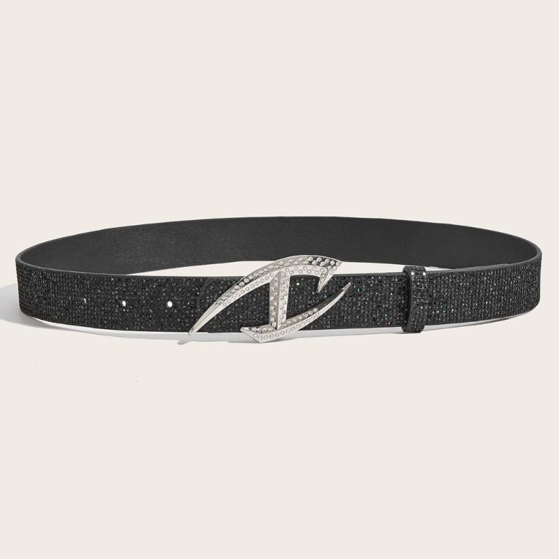 Elegant Rhinestones Studded Women Waist Belt Wide Band For Evening Parties And Casual Outings With Unique Buckles Design