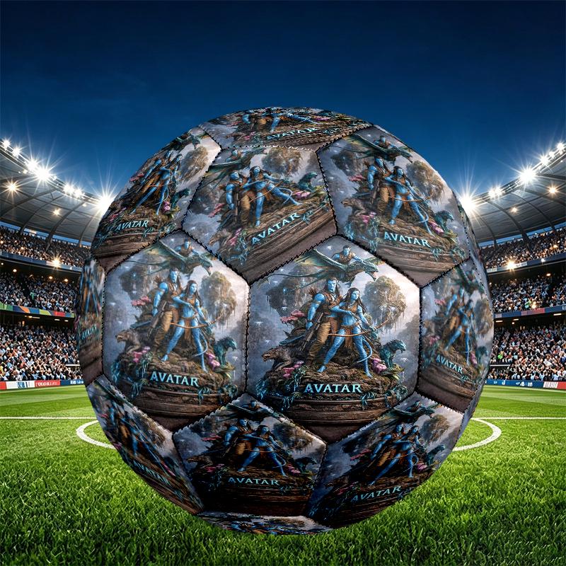 Pallone da Calcio Misura 5 con Stampa Avatar, Pallone in PU Resistente all'Usura per Allenamento Partita e Pratica Quotidiana, Regalo di Compleanno per Appassionati di Calcio