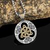 Viking Ireland Concentric Knot Stainless Steel Pendant Fashion Personality Round Brand Titanium Steel Necklace Men