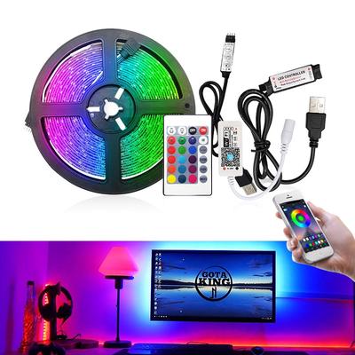 RGB LED TV Strip Lights USB 2835 5V 1-5M TV Backlight Lamp USB//24 Key Remote