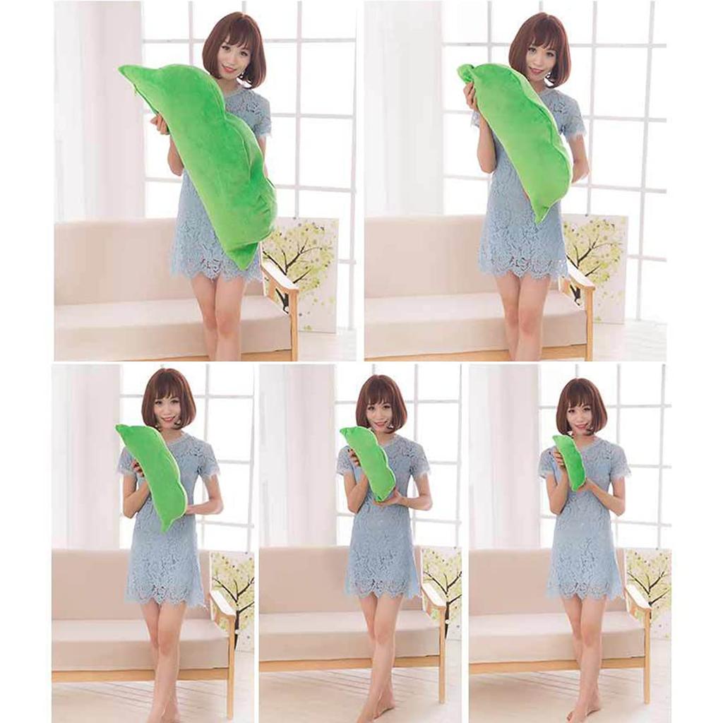 Kissen Plüschtier für Kinder, Edamame, 25, 40, 50, 70, 90 cm, grüne Erbse Plüschtier, Kuschelkissen, Kinder, Spielzeug, Veranstaltung, Bohne, grün, Geschenk, Bier, mit