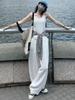 Women's Wide-Leg Ice Silk High Waist Pants - Spring Style 2026, Cotton Linen Feel, Loose Casual Fit.