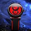 Men Wristwatch Black Blue Dial Automatic Transparent Mechanical Watch Silicone Rubber Band Male Sport Clock Relogio Masculino366