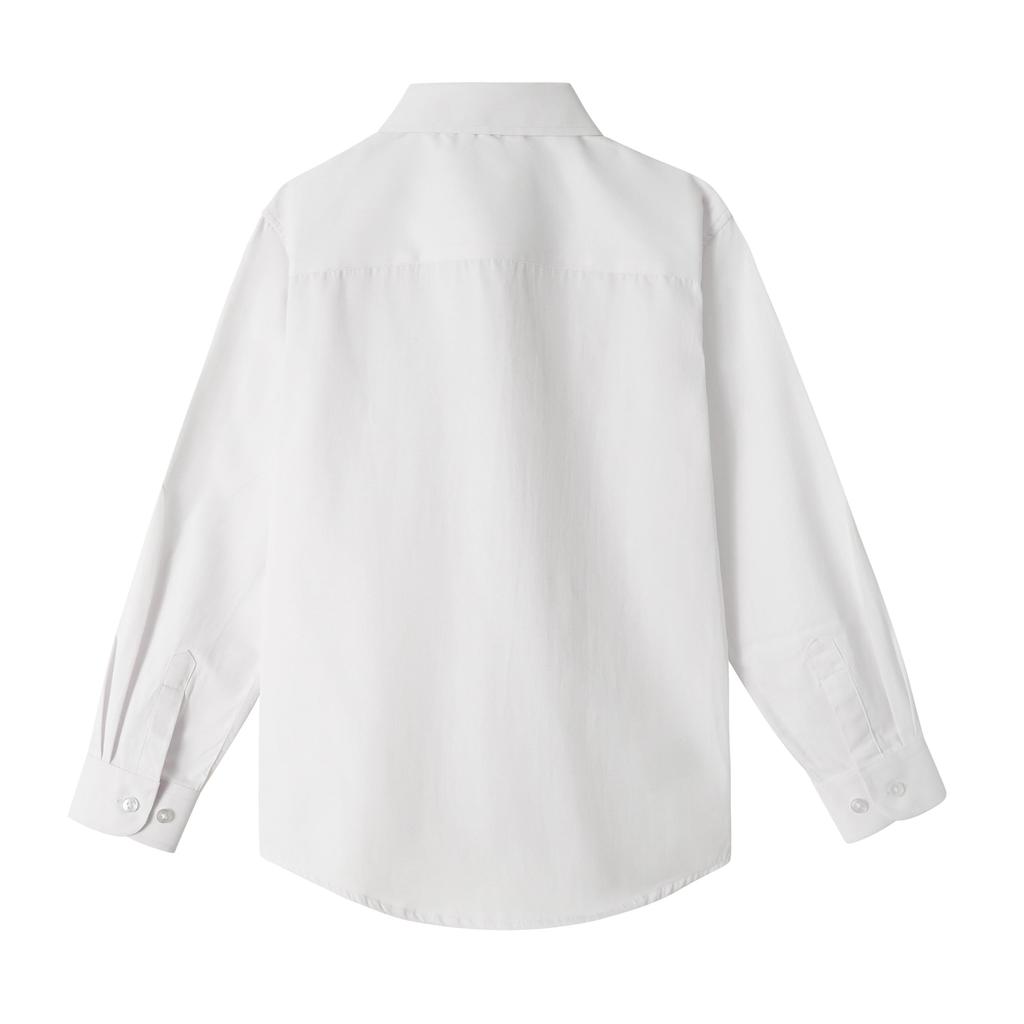 LOLANTA Langarm-Schulhemd für Kinder, Formell, Einfarbig, für Jungen, Perfekt für Einschulungsfeiern, Abschlussfeiern, Hochzeiten, Aufführungen, Shichi-Go-San