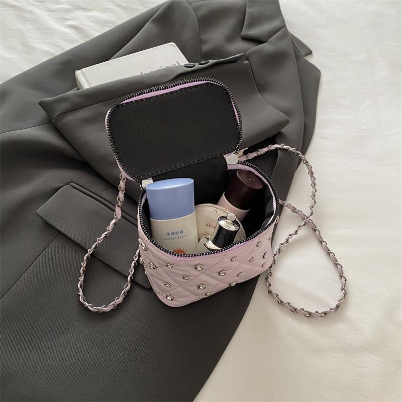 Korean Xiaoxiangfeng Rhombus Chain Bag Versatile Box Bag Women's New Summer Crossbody Bucket Bag
