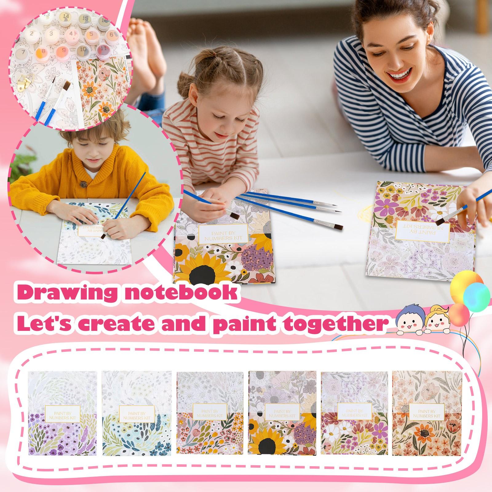 

Beginner-Friendly Craft Floral Paint By Number Canvas Kit One Size