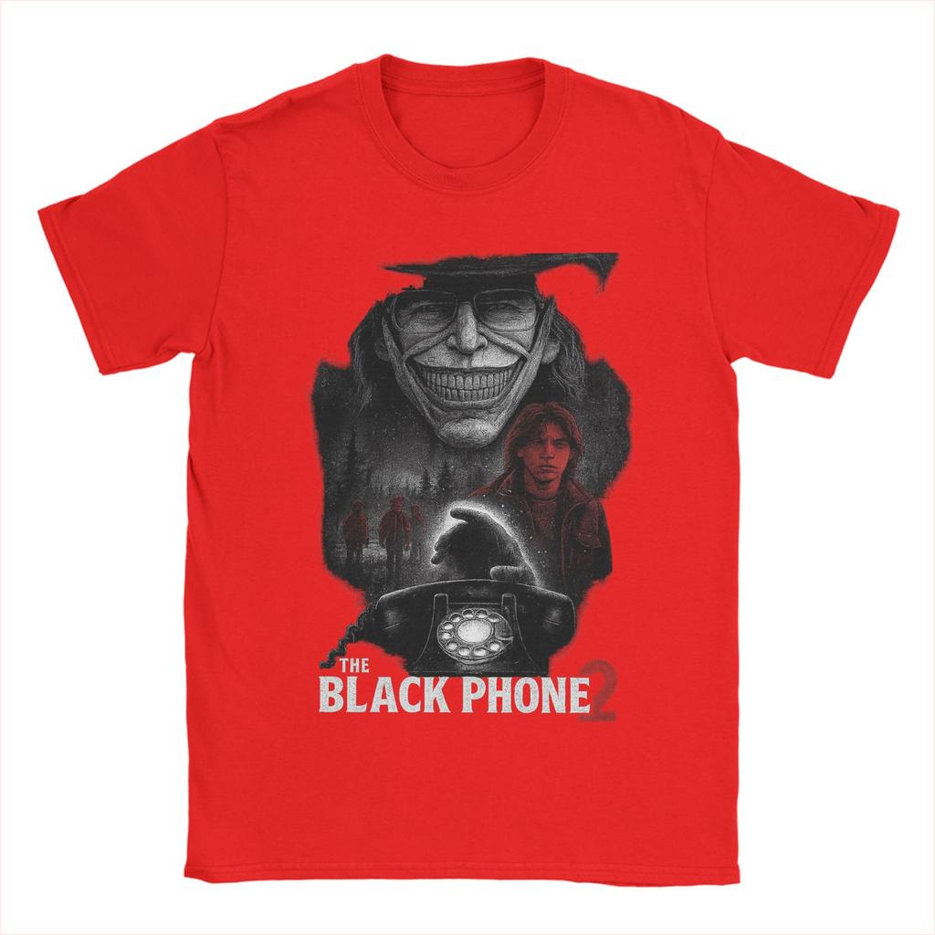Men Women's T-Shirt Black Phone 2 Movie T-Shirts Novelty  Summer Tee Shirt Y2K Funny Custom Logo Cotton Tops Plus Size 5XL