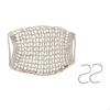 Boho Woven Macrame Fruit Hammock with 2Pcs Hook for Home Dining Room RV Boat White