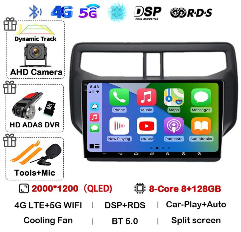 Android 14 Auto Car Radio For Toyota Rush Daihatsu Terios 2017 2018 2019 2020 Multimedia GPS Navigation Stereo Player Head Unit