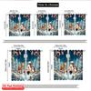 2pcs 2D flat printing Merry Christmas Party Curtains Christmas11 Machine Washable Polyester Without Electricity Festive Wall