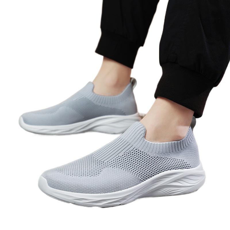 Large size casual men's shoes, light men's casual sports shoes, light lazy, breathable and non-slip