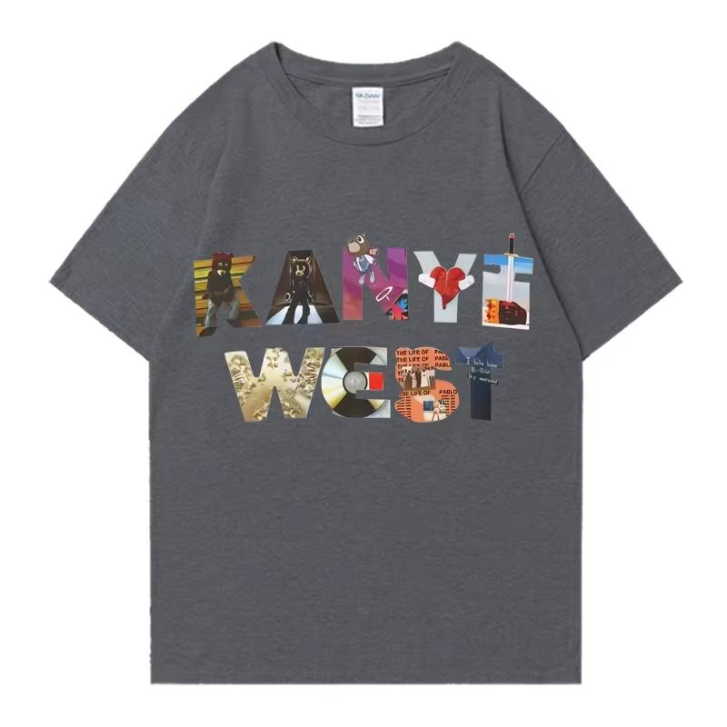 Rap Kanye West Album T Shirt 2026 Men Women  S Harajuku Fashion Graphics Clothes Vintage Streetwear Short Sleeve Unisex Tees