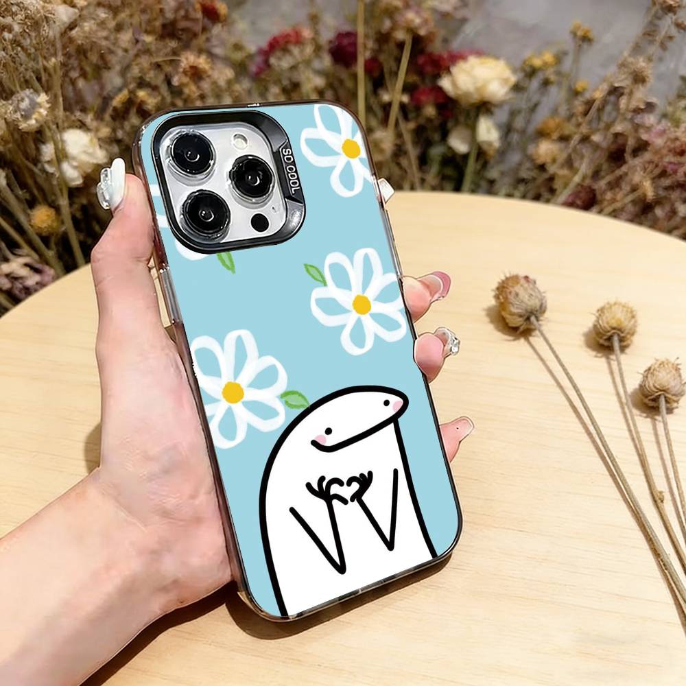 

Cute Celular Flork Funny Phone Case For iPhone 17,16,15,14,13,12,11 Plus,Pro Max,XS,Colorful Silver Phone case Funda Cover iPhone17