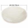 Tapis en laine artificielle 30/50/70cm Tapis rond pour chaise Chaud Pelucheux Tapis rond Siège