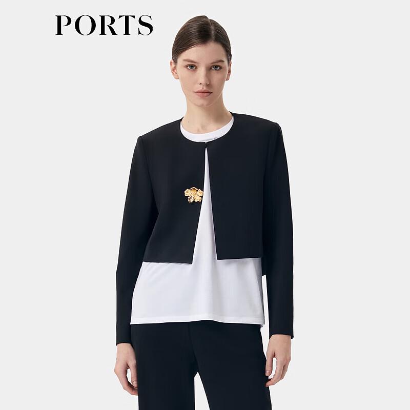 

PORTS Cherry Blossom Metal Trim Short Jacket M/6