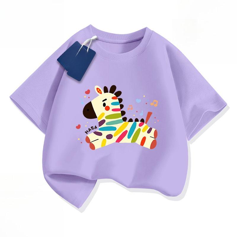 Children's short sleeved T-shirt for the Year of the Horse, used for New Year's speeches