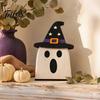 Halloween Home Decorations Wooden BOO Decoration for Tiered Trays, Creative Solid Wood Boo Sign Tabletop Centerpieces Party Decor