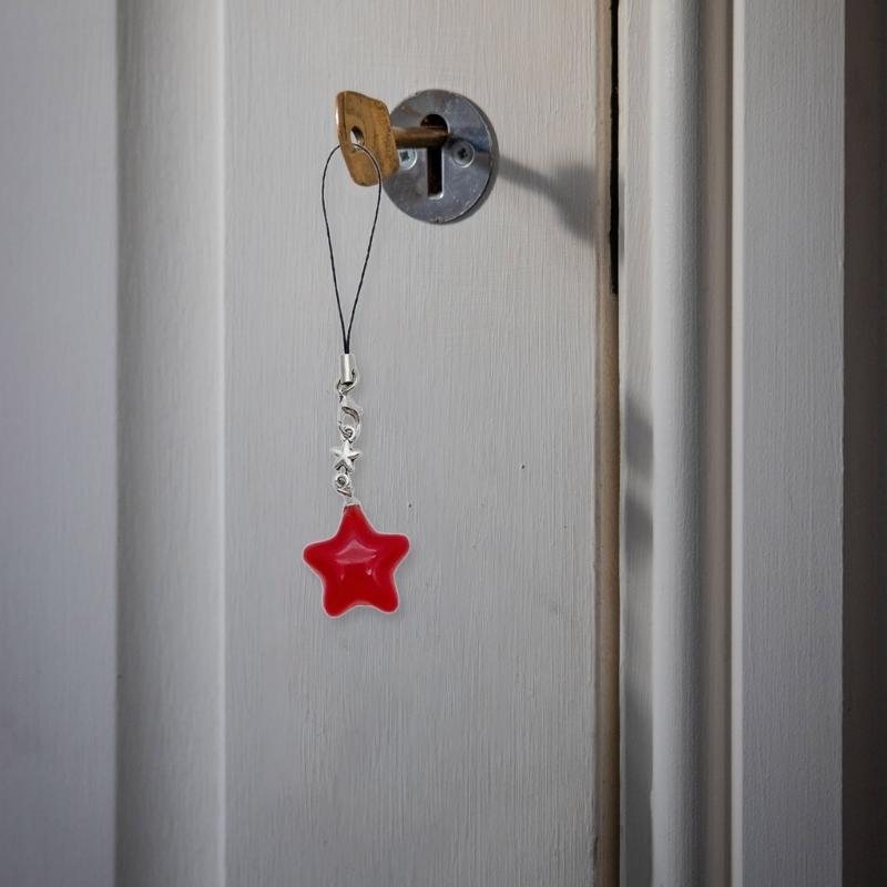 Jelly Star Pendant Keychain Detachable Phone Lanyard for Fashion Individuals